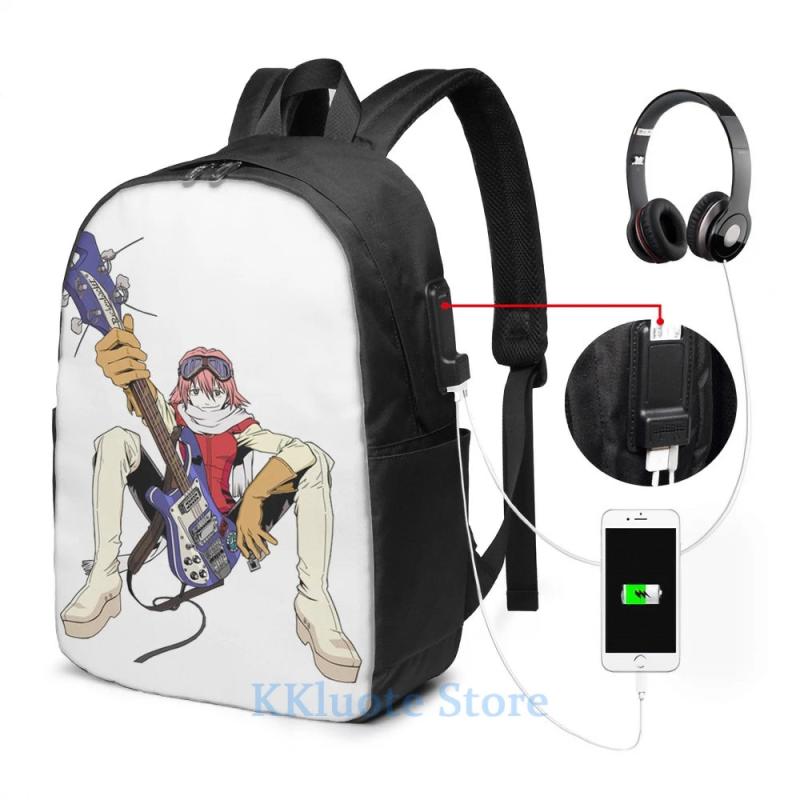 FLCL Fooly Cooly Haruko Haruhara USB Charge Backpack - School Travel Bag