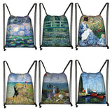 Water Lilies Backpack Men Shoulder Bag for Travel