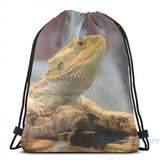 Funny Bearded Dragon USB Charge Backpack School Bag Travel Laptop