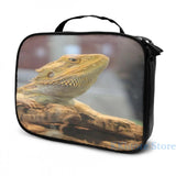 Funny Bearded Dragon USB Charge Backpack School Bag Travel Laptop
