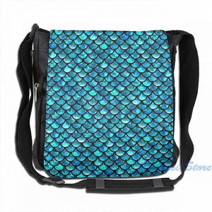 Mermaid Scales Turquoise USB Charge Backpack