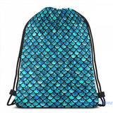 Mermaid Scales Turquoise USB Charge Backpack