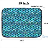 Mermaid Scales Turquoise USB Charge Backpack