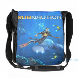 Subnautica Game Cover USB Charge Backpack School Travel Laptop Bag