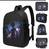 Funny Graphic Galaxy Rick USB Charge Backpack School Bag