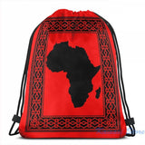 Africa Map USB Charge Backpack Men Women Travel Laptop Bag