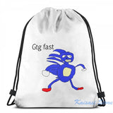 Sanic USB Charge Backpack Funny Graphic Print School Bag