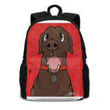 Chocolate Lab Dog Portrait Backpack