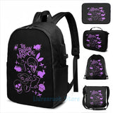 Funny Graphic Birthday Massacre USB Backpack School Travel Laptop Bag