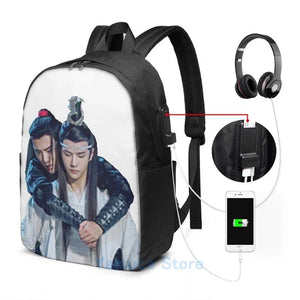 Funny Graphic print The Untamed Wu Ji USB Charge Backpack