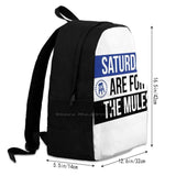 Saturdays Are For The Mules Travel Laptop Bagpack Bags