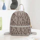 Small Backpack Women Shoulder Bags Diamond Grids PU Leather Bag