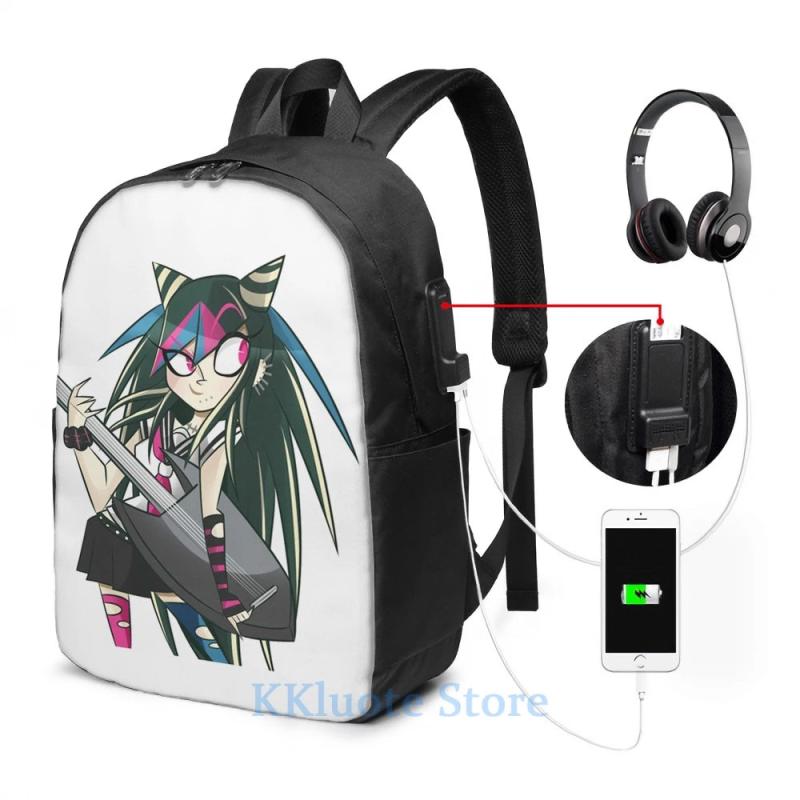 Funny Graphic Ibuki Mioda USB Backpack Charge School Travel Laptop Bag