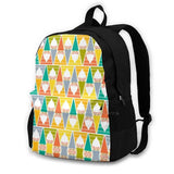 Gnomes Schoolbag Backpack Pattern Seamless Gnome Background Scandinavian Set