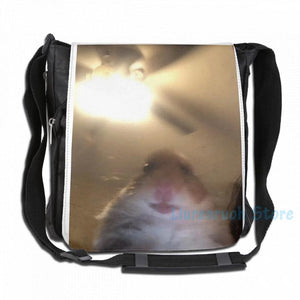 Funny Hamster Meme Graphic Print USB Charge Backpack