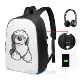 Funny Graphic Bobbie OES USB Backpack School Travel Laptop Bag