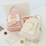 Mini Women's Backpack PU Leather Ladies Phone Pouch Pack Female Bag School Bags