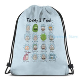 Funny Graphic Print Feeling Rick USB Charge Backpack