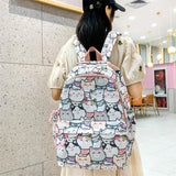 Girls Cartoon Animal Print School Bag Large Capacity College Student Ladies