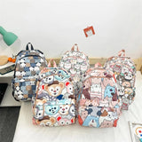 Girls Cartoon Animal Print School Bag Large Capacity College Student Ladies