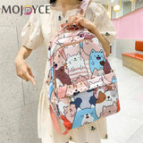 Animal Print School Bags for Girls Large Capacity Student Ladies Shoulder Bag