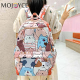 Animal Print School Bags for Girls Large Capacity Student Ladies Shoulder Bag