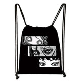 Horror Manga Drawstring Bag Tomie Spiralized Women Backpacks Casual Book Bag