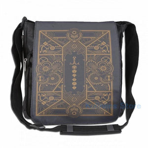 Steampunk Polyhedral Dice Sword USB Charge Backpack School Travel Laptop Bag