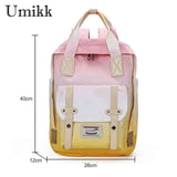 Student Schoolbag Gradient Travel Daypack Ladies Shoulder Bag