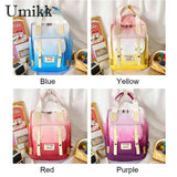 Student Schoolbag Gradient Travel Daypack Ladies Shoulder Bag