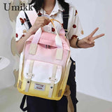 Student Schoolbag Gradient Travel Daypack Ladies Shoulder Bag