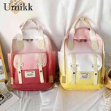 Student Schoolbag Gradient Travel Daypack Ladies Shoulder Bag
