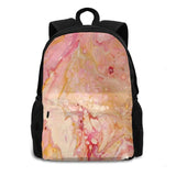 Pink Bubblegum Fun Abstract Acrylic Pour Art Backpack School Laptop Travel Bag