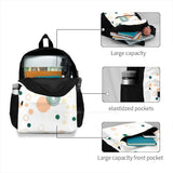 Spring Pastel Peach Green Colours Planets School Bag