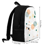 Spring Pastel Peach Green Colours Planets School Bag