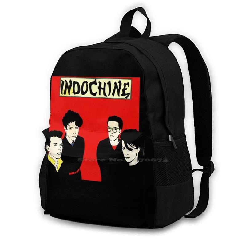 Indochine Band Music Rock N Roll School Bags For Teenage Girls