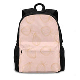 Classic Bag Backpack For Men Women Girls Teenage Peach Strawberry Leaves
