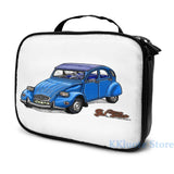 2CV USB Charge Backpack Funny Graphic Print School Bag