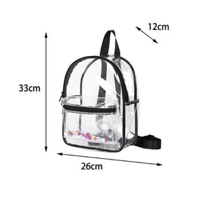 Transparent PVC Women Backpack Waterproof Outdoor Clear Shoulder Bag