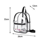 Transparent PVC Women Backpack Waterproof Outdoor Clear Shoulder Bag