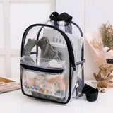 Transparent PVC Women Backpack Waterproof Outdoor Clear Shoulder Bag