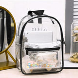 Transparent PVC Women Backpack Waterproof Outdoor Clear Shoulder Bag