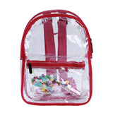 Transparent PVC Women Backpack Waterproof Outdoor Clear Shoulder Bag