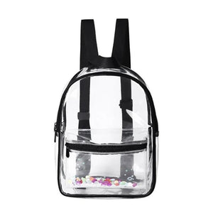 Transparent PVC Women Backpack Waterproof Outdoor Clear Shoulder Bag
