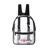 Transparent PVC Women Backpack Waterproof Outdoor Clear Shoulder Bag