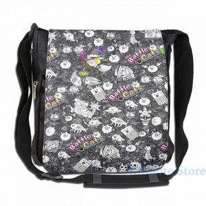 Funny Graphic print Battle Cats USB Charge Backpack School Travel laptop bag