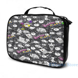 Funny Graphic print Battle Cats USB Charge Backpack School Travel laptop bag