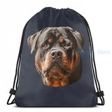 Rottweiler Dog USB Charge Backpack School Travel Laptop Bag