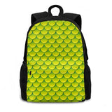 Dragon Skin Laptop Travel School Bags Green Fishy Fish Croco Shell