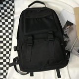 Large Capacity Travel Bag Solid Harajuku Student Schoolbag Backpack